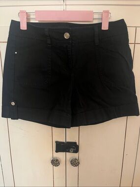 White House Black Market Black Cuffed Bermuda Shorts